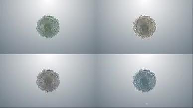 液体飞溅气泡演绎标志饼真实水或卡通风格视频的预览图